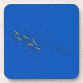Dessous de verre de la carte des Îles Salomon (Devant)