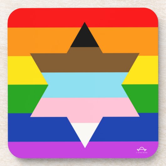 Dessous de verre de la fierté juive inclusive (Devant)
