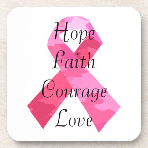 Dessous de verre de la foi en ruban de camouflage 