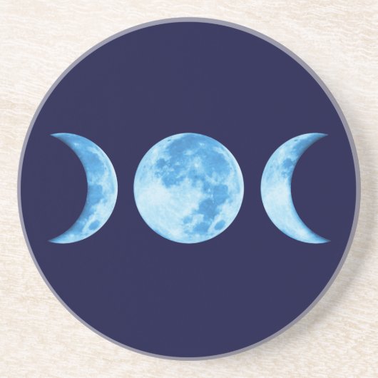 Dessous de verre de la Lune en trois phases (Devant)