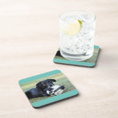 Dessous de verre de laboratoire noirs. Ensemble de (Côté Droit)