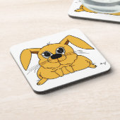 Dessous de verre de lapin gras mignons - Ensemble (Côté gauche)