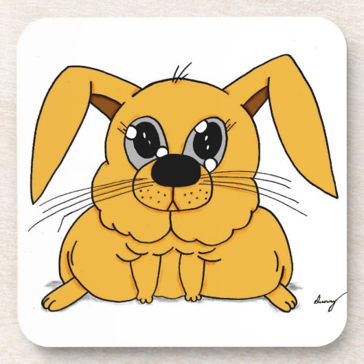 Dessous de verre de lapin gras mignons - Ensemble (Devant)
