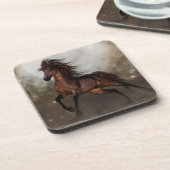 Dessous de verre de liège à cheval Brown (Côté gauche)
