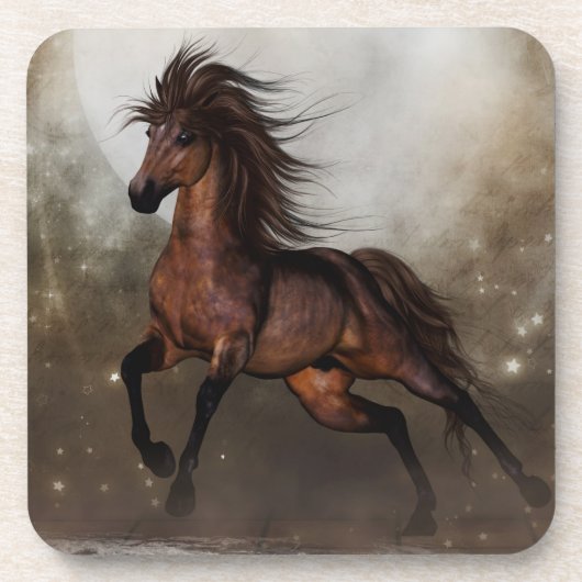 Dessous de verre de liège à cheval Brown (Devant)