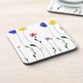 Dessous de verre de liège à fleurs (Côté gauche)