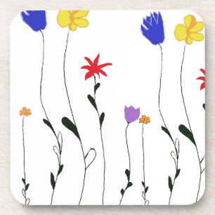 Dessous de verre de liège à fleurs