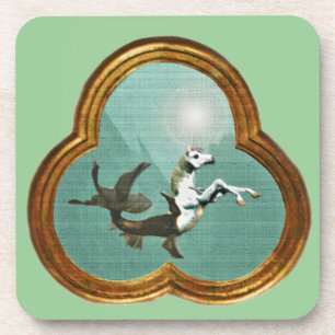 Dessous de verre de liège à licorne de mer