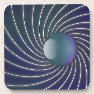 Dessous de verre de liège aux spirales de la mer p