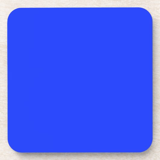 Dessous de verre de liège bleu néon (Devant)