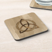 Dessous de verre de liège Celtique Triquetra Trini (Côté gauche)