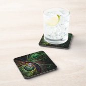 Dessous de verre de liège d'art Abstrait oeil à oe (Côté Droit)