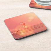 Dessous de verre de liège de coucher du soleil de (Côté gauche)