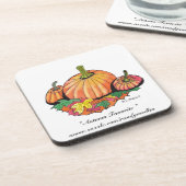 Dessous de verre de liège "de favori d'automne "… (Côté gauche)