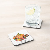 Dessous de verre de liège "de favori d'automne "… (Côté Droit)