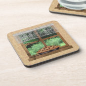 Dessous de verre de liège de fenêtre de pays (Côté gauche)