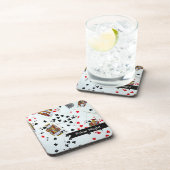 Dessous de verre de liège de jeu de carte de nuit (Côté Droit)