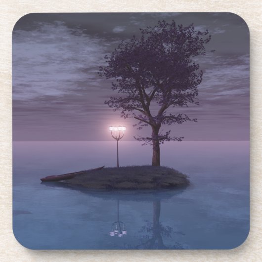 Dessous de verre de liège de l'île des Wanderers (Devant)