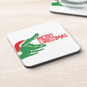 Dessous de verre de liège de noël d'Alligator (Côté gauche)