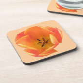 Dessous de verre de liège de Tulipe orange (Côté gauche)