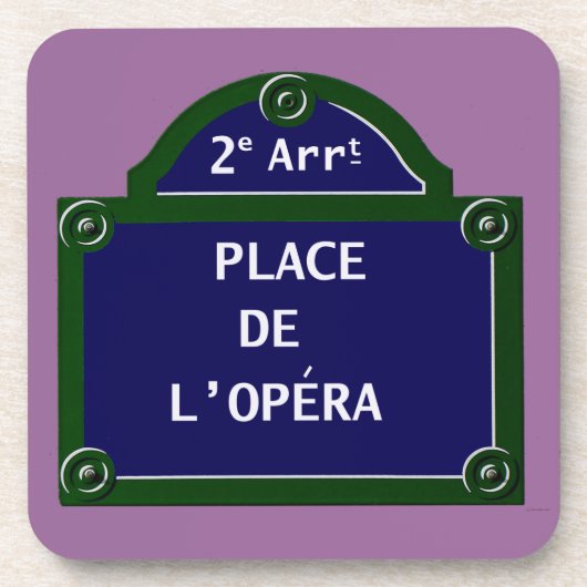 Dessous de verre de liège d'opéra (Devant)