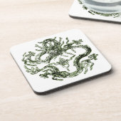 Dessous de verre de liège Dragon Vert (Côté gauche)