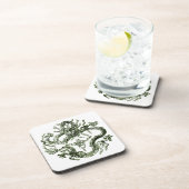 Dessous de verre de liège Dragon Vert (Côté Droit)