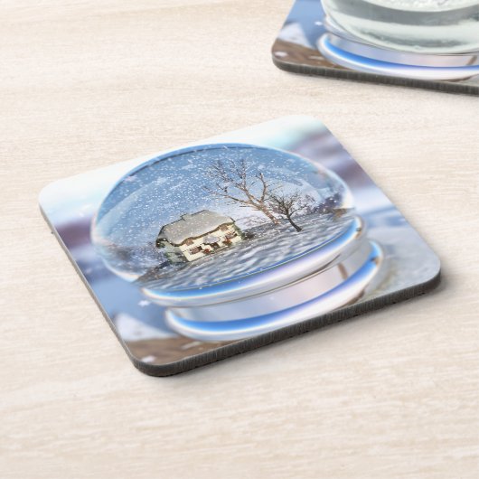 Dessous de verre de liège du Globe des Snowflake (Côté gauche)