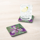 Dessous de verre de liège en iris violet (Côté Droit)