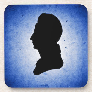 dessous de verre de liège "Homme Silhouette on Blu