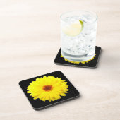 Dessous de verre de liège jaune fluorescent (Côté Droit)