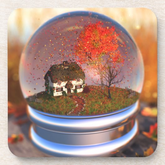 Dessous de verre de liège Maple Leaf Globe (Devant)