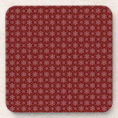 Dessous de verre de liège Motif de Snowflake rouge (Devant)
