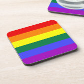 Dessous de verre de liège Rainbow Pride (Côté gauche)