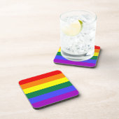 Dessous de verre de liège Rainbow Pride (Côté Droit)