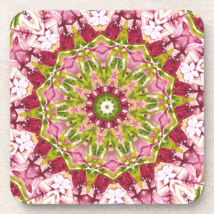 Dessous de verre de liège rose et vert d'Ola Boo
