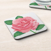 Dessous de verre de liège rose passion (Côté gauche)