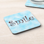 Dessous de verre de liège souriant (Côté gauche)