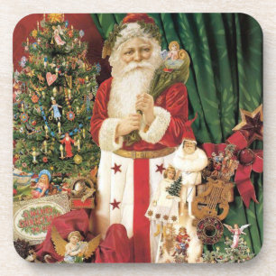 Dessous de verre de liège Vintages de Père Noël