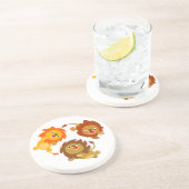 Dessous de verre de Lions Cartoon sans poids (Côté)