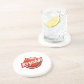 Dessous de verre de logo de Krystal dans le blanc (Côté)