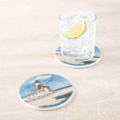 Dessous de verre de lumière de ville du Michigan (Côté)