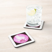 Dessous de verre de luminescence rose doux (Côté Droit)