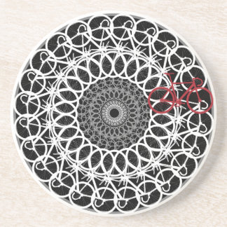 Dessous de verre de mandala de bicyclette de voie