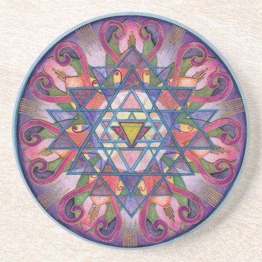 Dessous de verre de mandala de conscience (Devant)