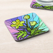 Dessous de verre de marguerite en verre (Côté gauche)