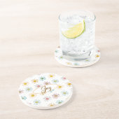 Dessous de verre de marguerite personnalisé (Côté)