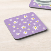Dessous de verre de marguerite violet (Côté gauche)