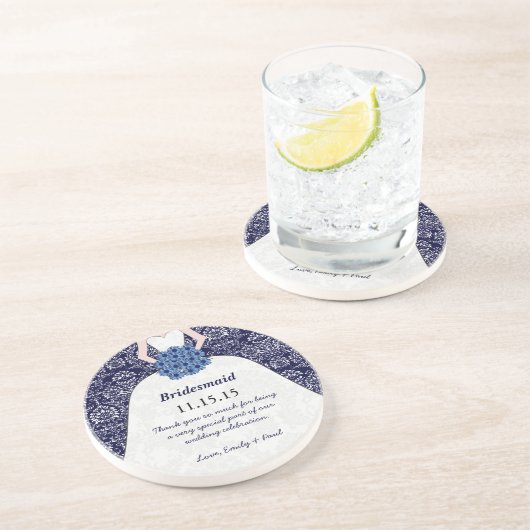 Dessous de verre de Mariage de Bridesmaid (Côté)