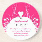 Dessous de verre de Mariage de Bridesmaid (Devant)
